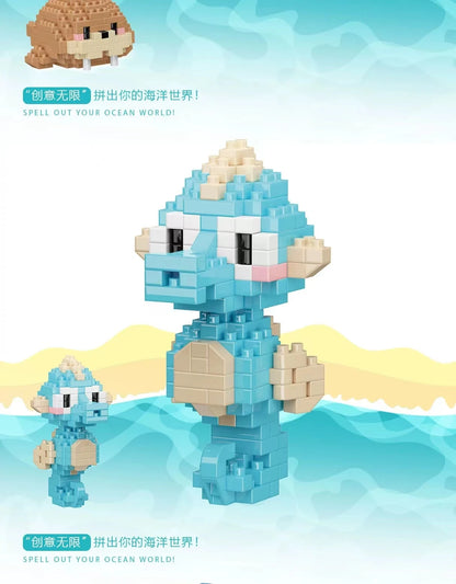 Creative Ocean World Animal Particle Building Blocks Toys Children's Toys Mini Animal Model Educational Toys Compatible Building