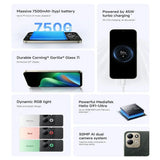 Smartphone Xiaomi Redmi 17 4G (Versão Global) – Xiaomi HyperOS 3, MediaTek Helio G91-Ultra, tela de 6,9" (120 Hz), bateria de 7500 mAh e carregamento rápido de 45 W.