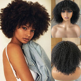 MsSunlight Afro Kinky Curly Wig Human Hair Short Wigs For Women Human Hair 100% Natural 4B 4C Brazilian Hair Wigs Full Machine