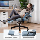 GTPLAYER Gaming Chair, Computer Office Chair with Pocket Spring Cushion, Linkage Armrests and Footrest, High Back Ergonomic Comp