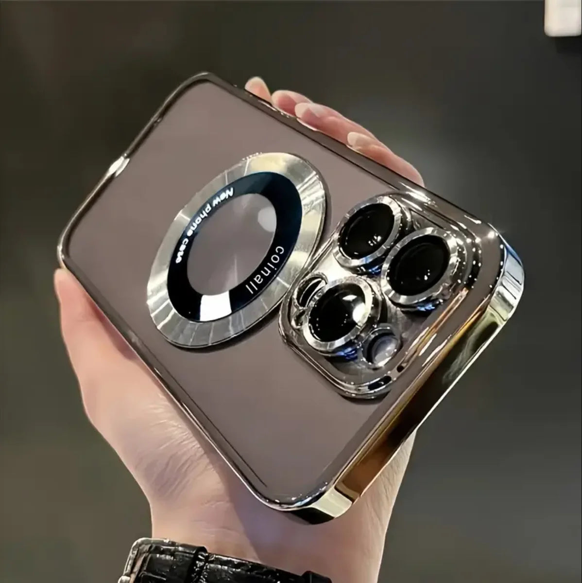 Nueva funda magnética transparente de lujo con carga inalámbrica para iPhone 16/15/14/13/12/11 Pro Max Plus con protector de lente a prueba de golpes