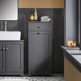 SoBuy BZR21 laundry wardrobe with fold-out laundry bag laundry chest laundry collector with drawers laundry basket bathroom wardrobe
