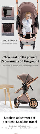 Baby stroller 3 in1,four wheel stroller,2 in 1 baby car,Lightweight strollers,Mutifunction Strollers,baby carriage,Poussette