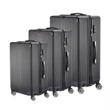 Rosahqnda 3-Piece Trolley Suitcase Set 4 Universal wheels Lock Case ABS Hard Sleeve Travel storage