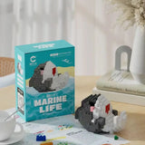 Bloques de construcción de partículas de animales del mundo oceánico creativo, juguetes para niños, minimodelos de animales, juguetes educativos, construcción compatible