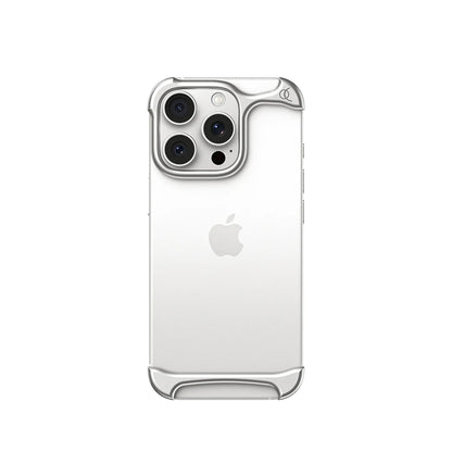 Funda ultraligera de aluminio Arc Pulse de lujo para iPhone 16Pro Max 15Pro 14Plus 13 con parachoques de metal