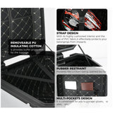 65L Universal Motorcycle Aluminum Rear Trunk Luggage Case Waterproof Tail ToolBox Storage Box with 2 Keys Reflective Sticker