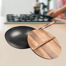 Nonstick Wok No Coating Gas Boiling Stir Fry Pan for Restaurant Camping Home Stovetop Induction Cooker Cookware Pots Cooking