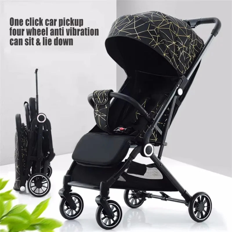 Baby Stroller Portable nighttime Baby Shock absorb children's folk Stroller Can Sit And Lie Down For Baby 0-4 Year Old