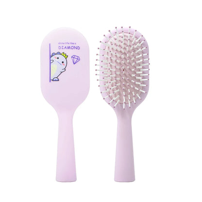 Cute Cartoon Dinosaur Hair Brush Set Detangling Mini Brush Set Travel Protable Comb Folding Mirror for Child Baby Girls Boys