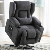 COMHOMA Relax armchair stand-up aid massage armchair with fabric surface electric stand-up armchair TV armchair armchair fabric