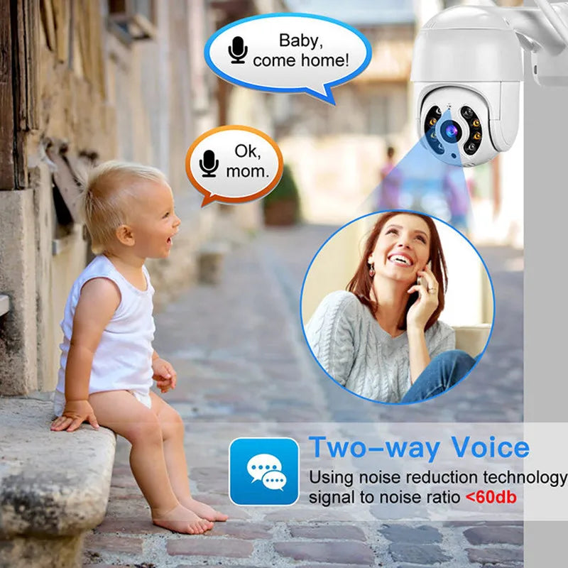 8MP 4K Wireless PTZ Camera HD 1080P Color Night Vision WiFi IP Camera Outdoor 5MP AI Auto Tracking CCTV Surveillance Cam iCSee