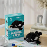 Bloques de construcción de partículas de animales del mundo oceánico creativo, juguetes para niños, minimodelos de animales, juguetes educativos, construcción compatible