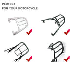 65L Universal Motorcycle Aluminum Rear Trunk Luggage Case Waterproof Tail ToolBox Storage Box with 2 Keys Reflective Sticker
