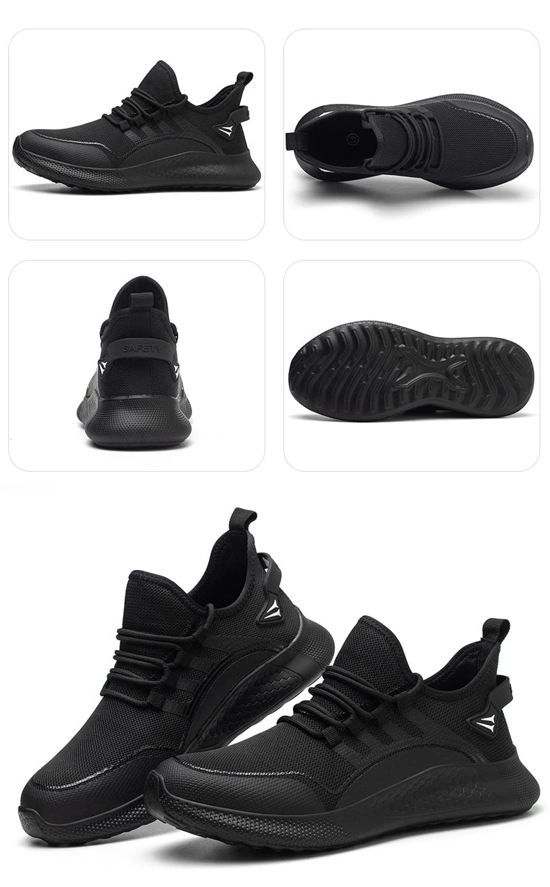 2024 Lightweight  Safety Shoes Men For Work Breathable Sports Safety Toe Shoes Work Boots Anti-Smashing Women