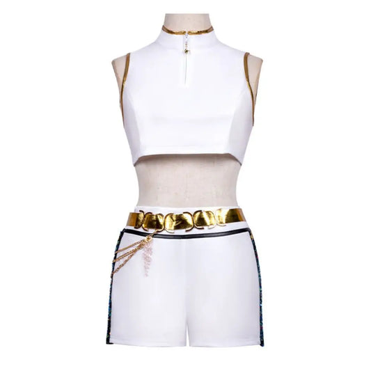 Kids Girls Rummi Devil Hunters Zoeyy Miraa Cosplay Fantasia Costume for Children Idol Roleplay Outfits Halloween Carnival Suit