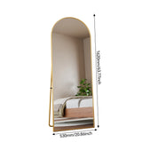 Anajqaqia 162×53cm Full Body Mirror, Curved Standing Mirror, Floor Mirror with Tempered Glass and Aluminum Alloy Frame