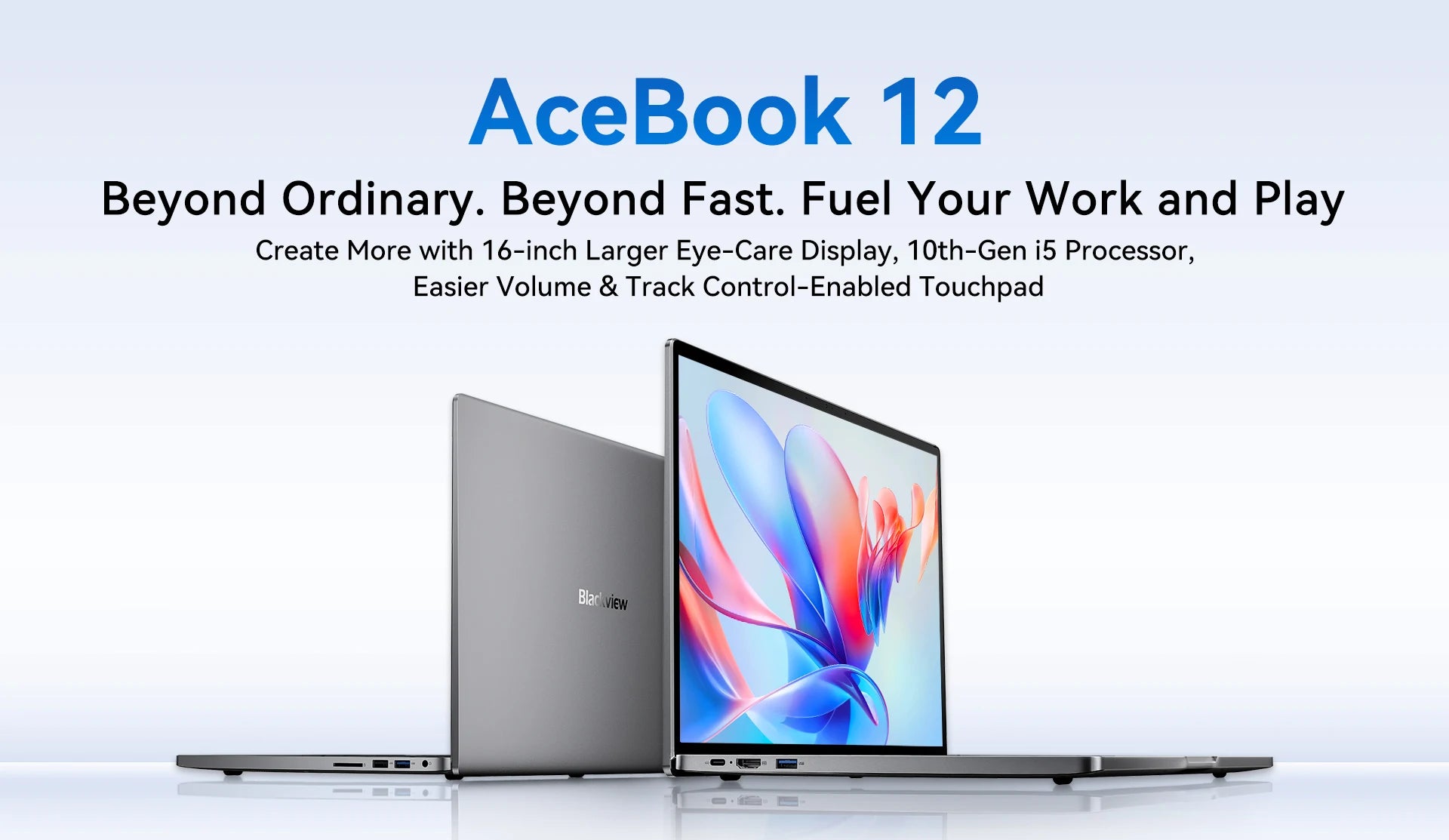 Blackview Laptop Acebook 12, Laptop 16 Inch, 16GB DDR4, 512GB SSD, Windows 11 Pro, Intel Core i5-1030NG7, 57Wh Battery,Notebook