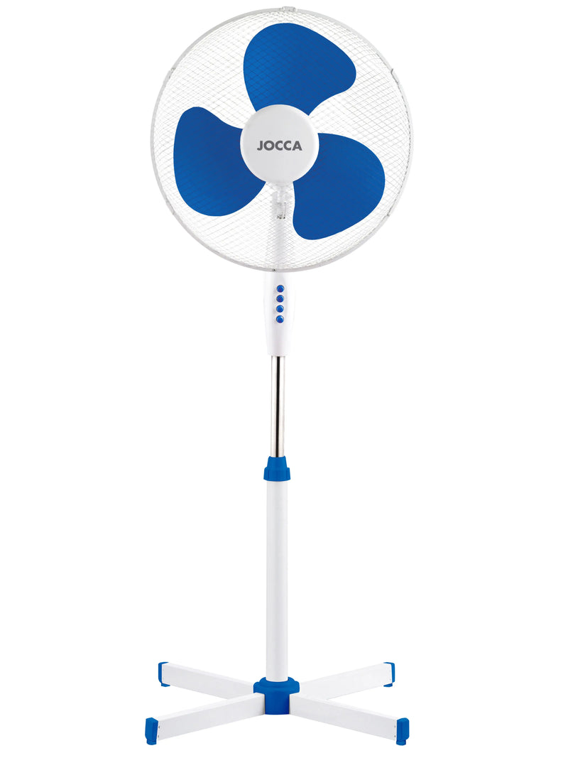 White/Blue or White Foot Fan Commodore. Portable Fan. Cold Air Fans for Home. Air Frener for the Office. Low Consumption Pinguin with 3 Speeds, Adjustable and with Oscillation
