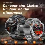 Novo Smartwatch Militar para Atividades ao Ar Livre (Modelo 2026) – Bateria de 1000 mAh de Longa Duração, Monitoramento de Fitness, À Prova d'Água, Estilo Tático e Esportivo