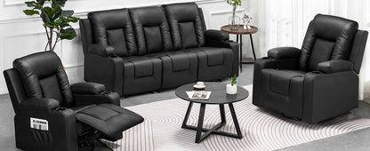 COMHOMA Relax armchair TV armchair with reclining and footrest, Thick backrest and armrests, 360 ° Swivel