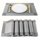 Place Mats for Kitchen Dining Table, Heat-Resistant Anti-Skid Stain Washable PVC Table Mats, Easy to Cleaning Dinner Mats