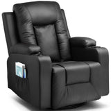 COMHOMA Recliner TV Armchair with Reclining and Footrest, Thick Backrest and Armrests, 360° Swivel
