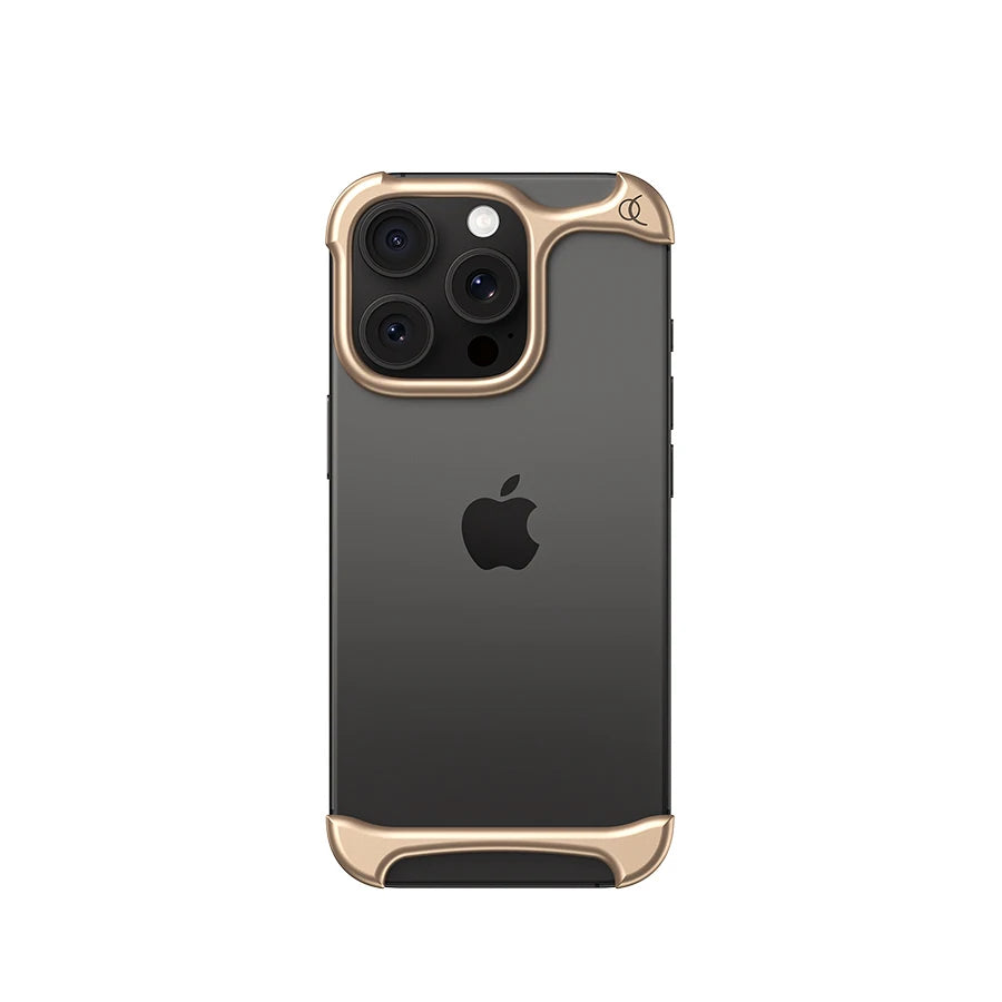 Luxury Arc Pulse aluminum ultralight phone case for iPhone 16Pro Max 15Pro 14Plus 13 metal bumper bumper cover