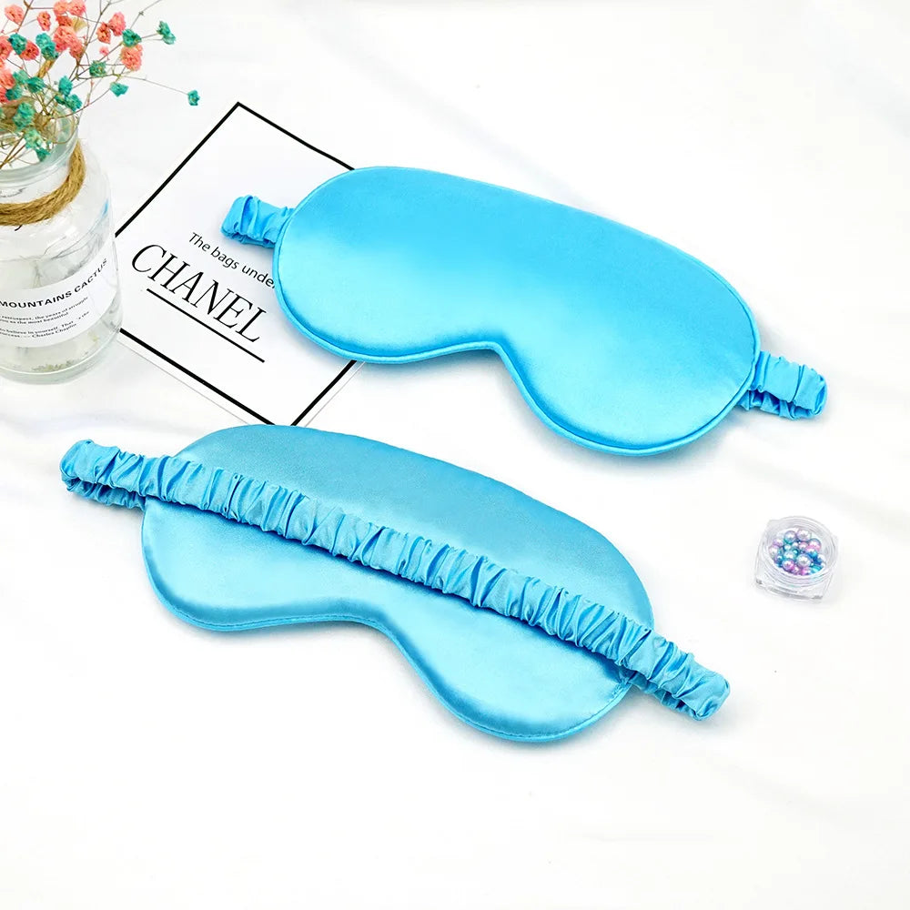 Parche de seda de imitación para ojos, antifaz para dormir, para viajes, relajante, protector para dormir, herramientas suaves para el cuidado de los ojos.