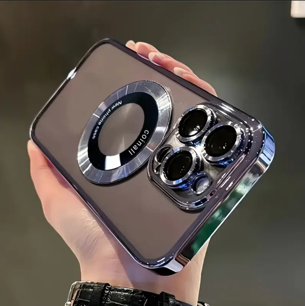 Nueva funda magnética transparente de lujo con carga inalámbrica para iPhone 16/15/14/13/12/11 Pro Max Plus con protector de lente a prueba de golpes