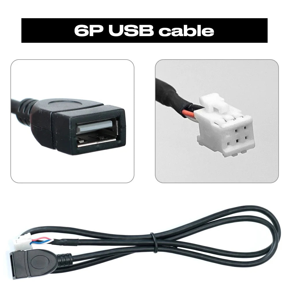 Universal Power Cable For ISO Toyota Nissan Suzuki Car Radio 4-Pin 6-Pin USB Cable External Microphone GPS Antenna