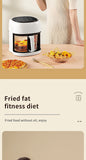 Smart Electric Air Fryer Large Capacity Convection Oven Deep Fryer Without Oil Kitchen 360°Baking Viewable Window Home Appliance