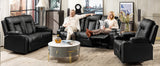 COMHOMA Recliner TV Armchair with Reclining and Footrest, Thick Backrest and Armrests, 360° Swivel