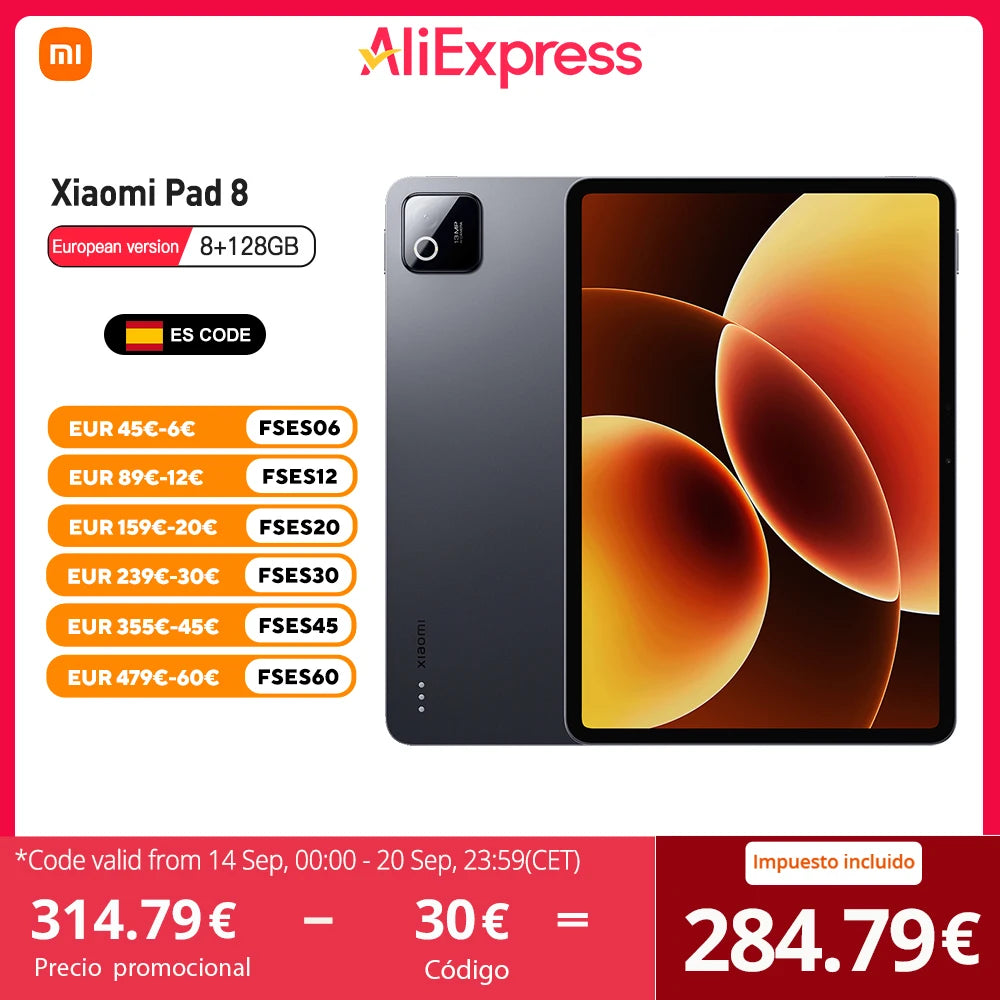 Tablet Xiaomi pad 8 11.2 polegadas 3.2K 144Hz - Snapdragon 8s Gen 4 bateria de 9200 mAh wi-fi 7