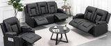 COMHOMA Recliner TV Armchair with Reclining and Footrest, Thick Backrest and Armrests, 360° Swivel