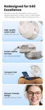 Fone de Ouvido Sem Fio HAYLOU S40 ANC com Cancelamento de Ruído de 50dB, Áudio Espacial 3D Hi-Res, LDAC, Bluetooth 6.0 e Design Over-Ear