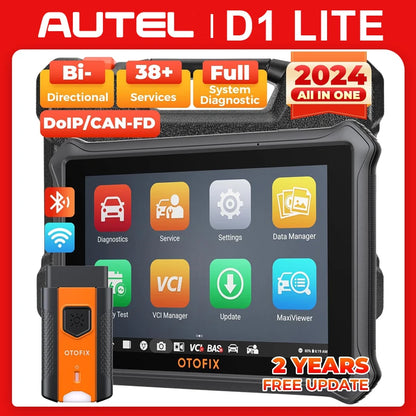 Escáner OBD2 automotriz OTOFIX D1 Lite, actualización de 2 años, control bidireccional, herramienta de escaneo de diagnóstico de todos los sistemas FCA SGW CAN FD y DoIP