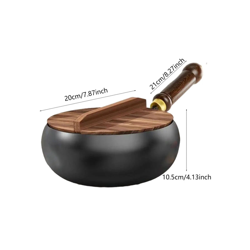 Nonstick Wok No Coating Gas Boiling Stir Fry Pan for Restaurant Camping Home Stovetop Induction Cooker Cookware Pots Cooking