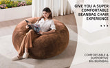 Bean Bag Chair with Filling Included Big Bean Bags Couch for Adults, Giant Beanbag Lazy Sofa for Living Room Bedroom and Dorm