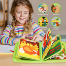 Montessori Busy Book Baby Early Education Book Farm Animal Scene Storytelling Activity Toy Fine Motor Quiet Book for Toddlers