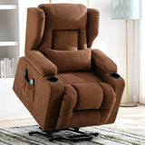 COMHOMA Relax armchair stand-up aid massage armchair with fabric surface electric stand-up armchair TV armchair armchair fabric