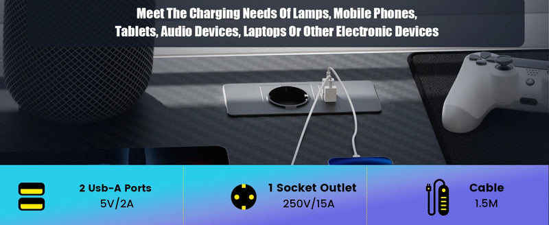 GTPLAYER Gaming table, Gaming desk 120x60cm, PC table Gamer table with Carbon Fiber Surface/LED/socket, Black