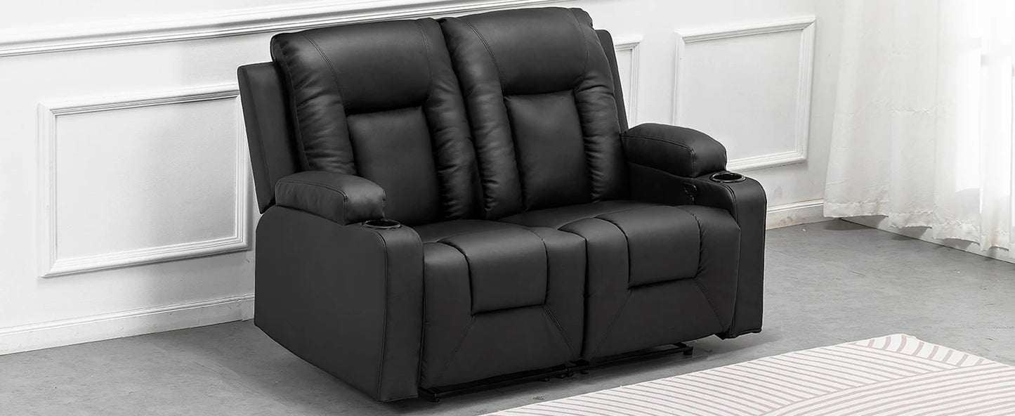 COMHOMA Relax armchair TV armchair with reclining and footrest, Thick backrest and armrests, 360 ° Swivel