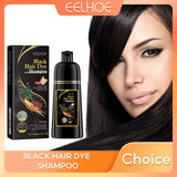 Shampoo EELHOE 3 em 1 para Tingir Cabelos de Preto: Crescimento, Limpeza, Escurecimento e Nutrição Profunda – Fórmula Natural, Orgânica e à Base de Ervas