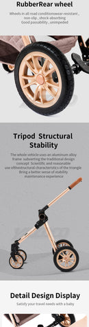 Baby stroller 3 in1,four wheel stroller,2 in 1 baby car,Lightweight strollers,Mutifunction Strollers,baby carriage,Poussette