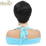 Short Bob Straight Human Hair Wigs Natural Color Brazilian Remy Hair Pixie Cut Wig Cheap Human Hair Wig For Black Women Misney
