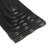 Aplique de cabelo Humano liso de tic tac Extensões Invisível