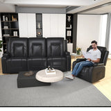 COMHOMA Recliner TV Armchair with Reclining and Footrest, Thick Backrest and Armrests, 360° Swivel