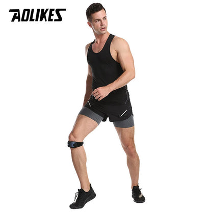 AOLIKES-Joelheira Ajustável para Alívio das Dores, Estabilizador Patela, Suporte Brace, Caminhadas, Futebol, Basquete, Corrida, Esporte, 1Pc
