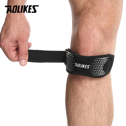 AOLIKES-Joelheira Ajustável para Alívio das Dores, Estabilizador Patela, Suporte Brace, Caminhadas, Futebol, Basquete, Corrida, Esporte, 1Pc